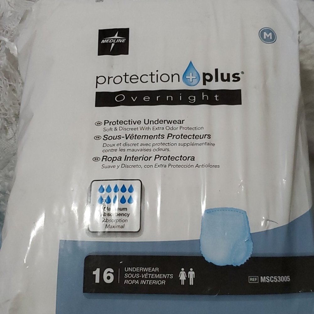 9 packs Medline Protection plus overnight underwear 16 ct